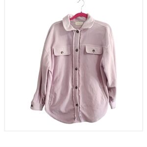 The Nines Lavender Button Down Long Sleeve Shacket